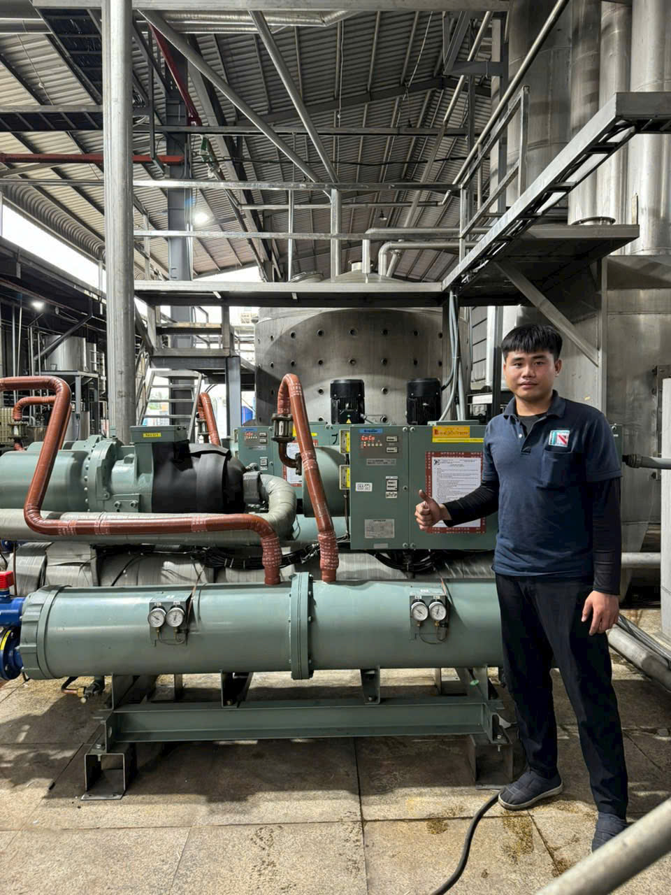 Hitachi 100HP Nhà Máy Bột Cá Thiên Huỳnh - Long An